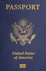 United States of America passport. Close up shot