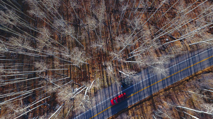 Aerials of country roads