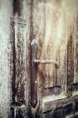 Naklejka premium interesting old door handle