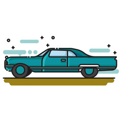 Obraz na płótnie Canvas classic car icon set
