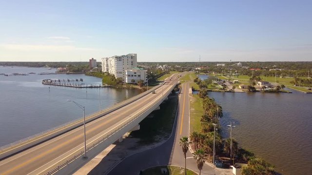 Drone shot of the Max Brewer Memorial Parkway 4k 24p