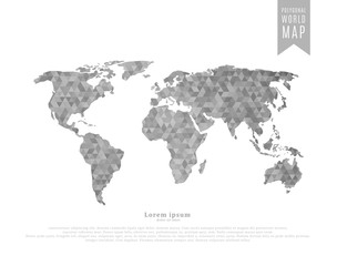 Fototapeta na wymiar Polygonal world map