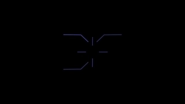 4 Futuristic Laser Sights in Alpha Channel