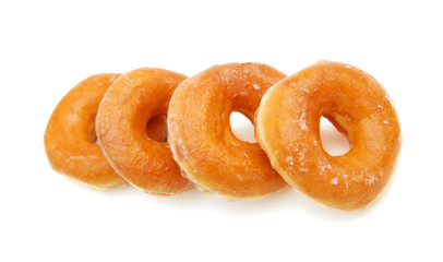 sugary donut isolated on a white background