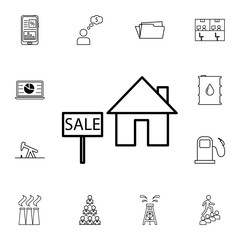 home for sale icon. Set of business element. Premium quality graphic design. Signs, outline symbols collection, simple thin line icon for websites, web design, mobile app