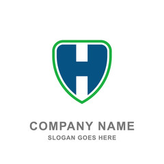 Letter H Badge Emblem Logo Vector