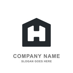 Letter H House Building Construction Logo - 183873778