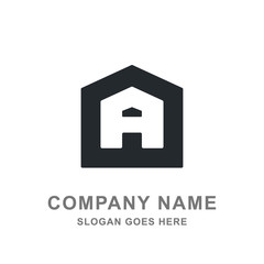 A Letter House Building Architecture Logo - 183873794