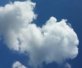 Beautiful cloudscape in blue sky, natural background