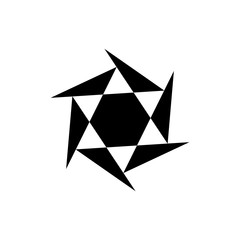 Modern geometric icon ornament element template