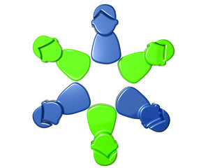 Business meeting teamwork people icon image design
