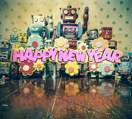 happy new year robots