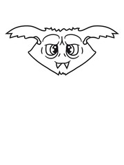 Naklejka premium gesicht kopf haarig groß gefährlich gnom frech klein monster horror halloween böse ork troll comic cartoon clipart