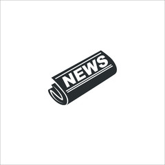 Newspaper icon. Vector Illustration