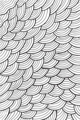 Wavy pattern background - coloring page for adults. Vector illustration