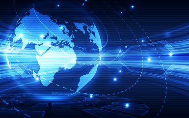 Fototapeta premium vector digital global technology concept, abstract background