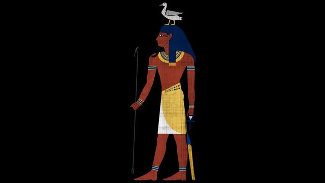 Geb Egyptian god of the Earth in Alpha Channel