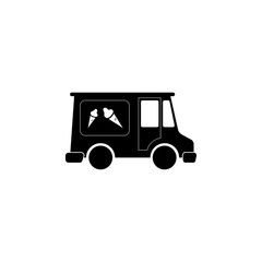 Ice cream mobile shop truck icon. Illustration of transport elements. Premium quality graphic design icon. Simple icon for websites, web design, mobile app, info graphics