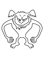 gefährlich gnom frech klein monster horror halloween böse ork troll comic cartoon clipart