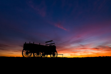 Fototapeta premium Breathtaking Farm Sunset on Wagon Hill Farm in Durham, NH