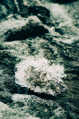 Icicles Over Waterfall