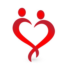 Heart figures love concept image symbol logo vector