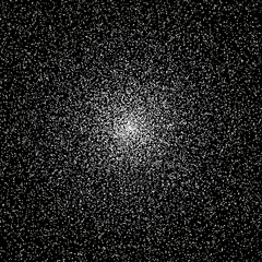 Particle explosion effect. Golden glitter texture. Space implosion