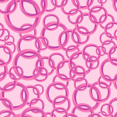 Seamless pattern with pink abstract circles.