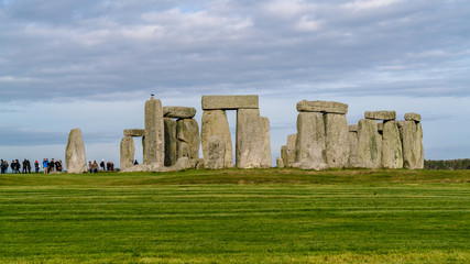 Stonehenge an ancient prehistoric stone monument near Salisbury, Wiltshire, UK. in England
