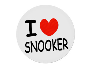 I love snooker