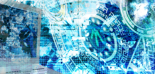 internet technology.cyber background