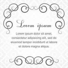 Background with calligraphic decorative elements.