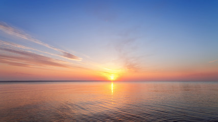 bright colorful dawn in early spring, nature / wilderness Ukraine landscape light