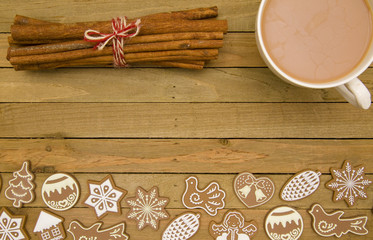 Gingerbread Christmas Cookie Background