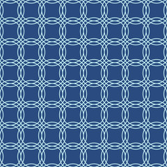 Naklejka premium Seamless line pattern, abstract geometric background in navy blue and turquoise colors. Vector illustration. Simple and minimal background. 