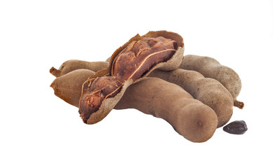 Tamarind isolated on white background