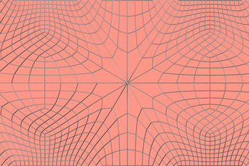 Lines of metal wires on red surface