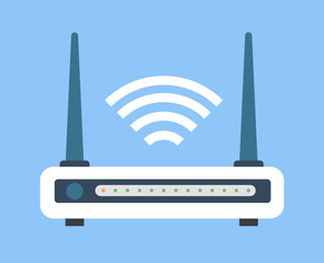 Router flat vector