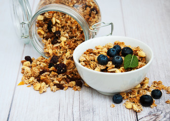 Bowl with granola
