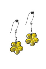 Yellow crystal earrings