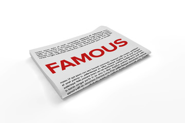 Famous on Newspaper background