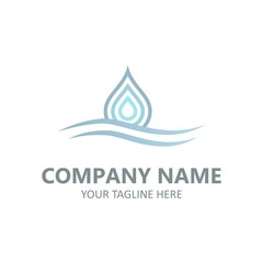 Water logo element vector illustration emblem nature