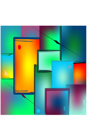 abstract colorful background, fancy rectangle shapes bright shade