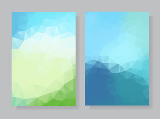 a set of polygonal backgrounds.