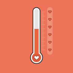 Love thermometer Valentines Day