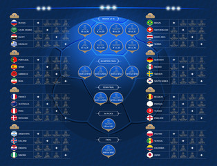 Fototapeta premium Match schedule, vector illustration