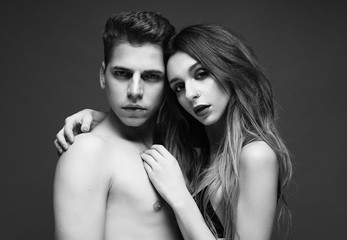 Young fashion couple, in love
