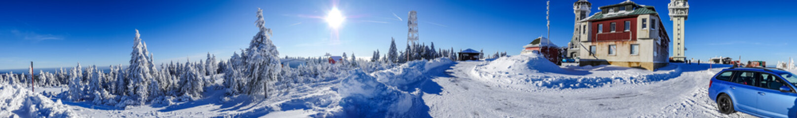 Winterpanorama von Klinovec