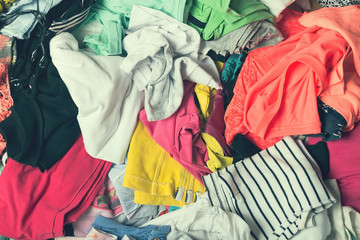 Clutter of clothes