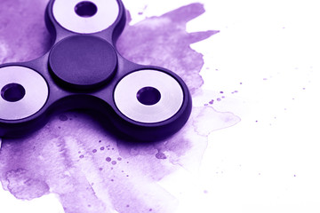 Beautiful spinner on watercolor background